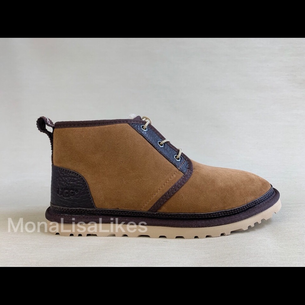 New UGG Neumel Sheepskin Fur Suede Chukka Boots